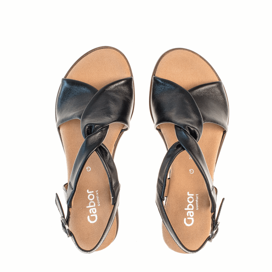 Sandale à Bride De Cheville Gabor | Noir Exclusif